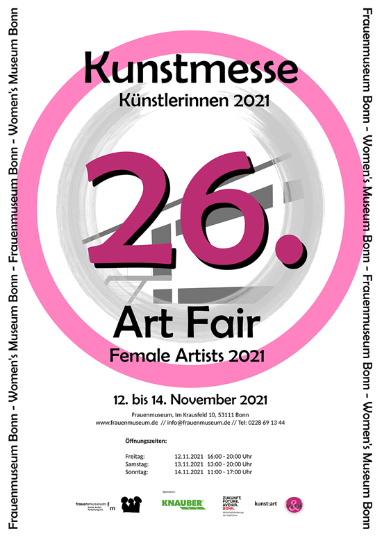 Poster of the 26th art fair in the Frauenmuseum Bonn 2021