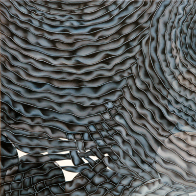 Annette von der Bey, Bandspiralen Blaubraun