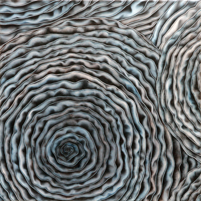 Annette von der Bey, Bandspiralen Blaubraun