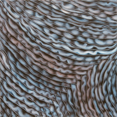 Annette von der Bey, Bandspiralen Blaubraun