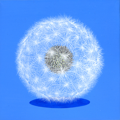 Annette von der Bey, Pusteblume auf Blau