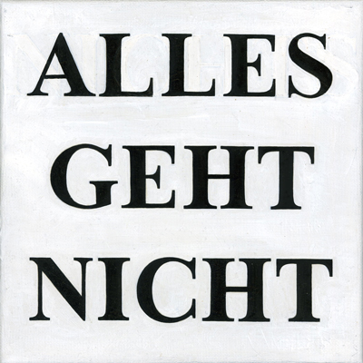Annette von der Bey, NICHTS GEHT NICHT, 46-182, 2024, 18cm x 18cm, Öl auf Leinen