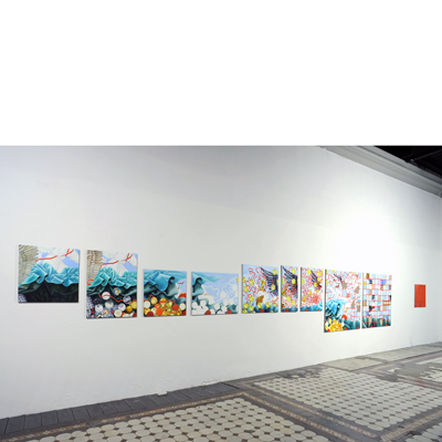 Annette von der Bey, Installation Vermessene Zeit in der Kunsthalle Luckenwalde
