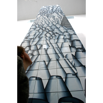 Annette von der Bey, Installation Turmbau in Sankt Fronleichnam, Aachen