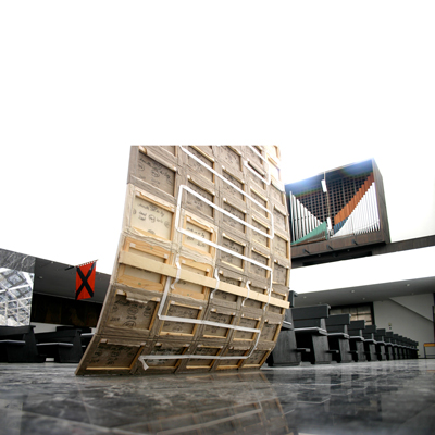 Annette von der Bey, Installation Turmbau in Sankt Fronleichnam, Aachen