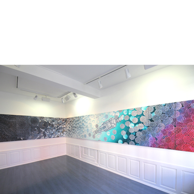 Annette von der Bey, Installation Gedrängefaktor, Galerie Lethert, Bad Münstereifel