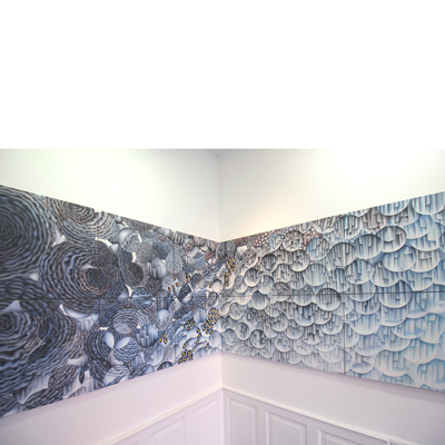 Annette von der Bey, Installation Gedrängefaktor, Galerie Lethert, Bad Münstereifel