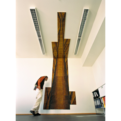 Annette von der Bey, 2001, Installation Turmbau, Küppersmühle, Duisburg