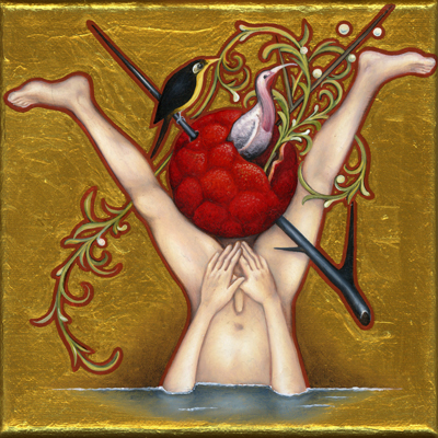 Annette von der Bey, BbB-49, 2023, 12,5cm x 12,5cm, Öl und Acryl auf Leinen