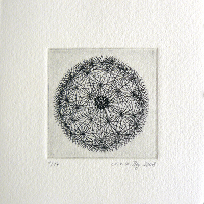 Annette von der Bey, Radierung Pusteblume