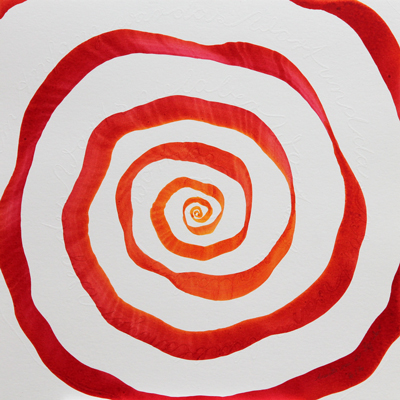 Annette von der Bey, rote Bandspirale