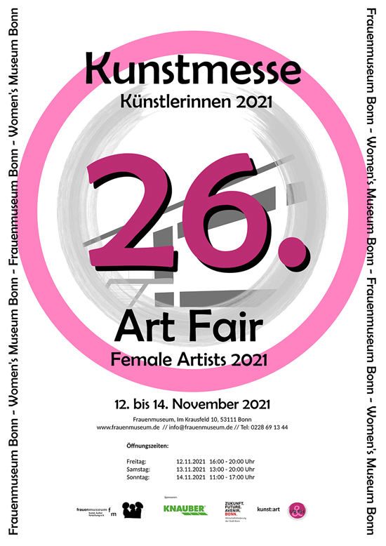 Plakat der 26. Kunstmesse im Frauenmuseum Bonn 2021